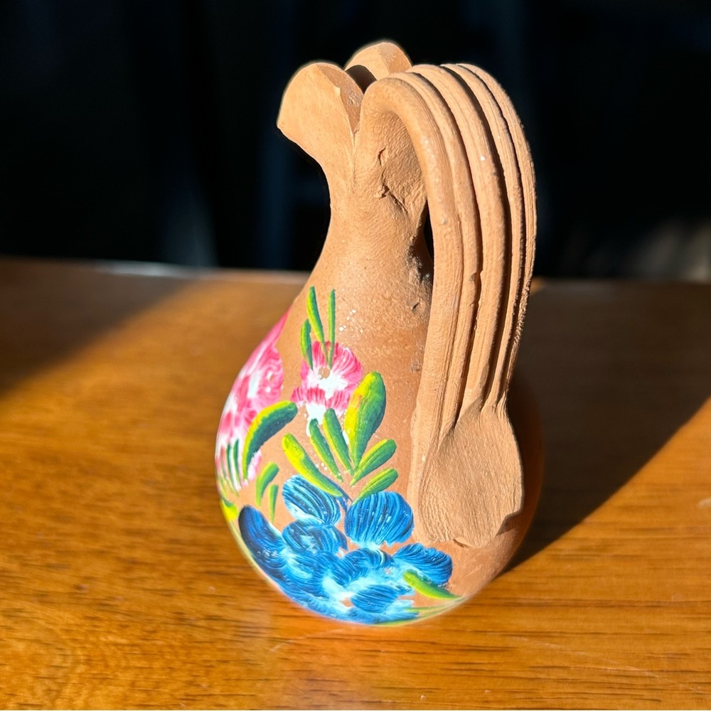 🔸 FINAL PRICE 🔸 Mini hand painted terracotta pitcher jug vase Portugal - Picture 2 of 8